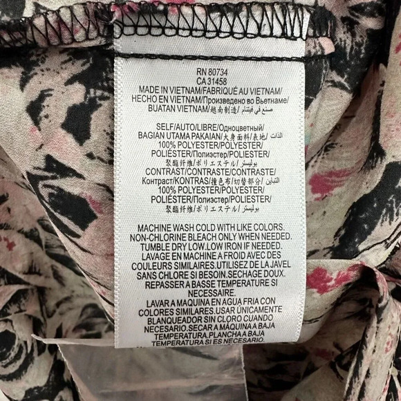 BCBgeneration Shift Dress Womens XXS Pink Floral Long Sleeve Boho Whimsigoth - Picture 10 of 10